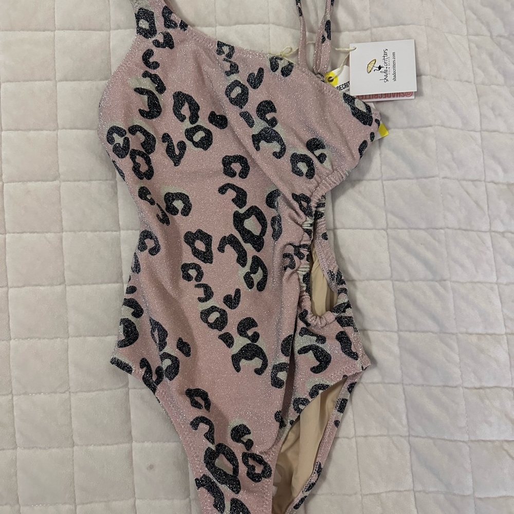 Shade Critters Leopard Print Sparkle One-Piece Swimsuit